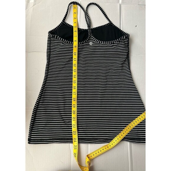 Lululemon Power Y Tank Black & White Stripes 8 - Picture 6 of 8